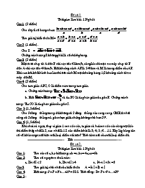 Bộ đề thi học sinh giỏi Toán 7